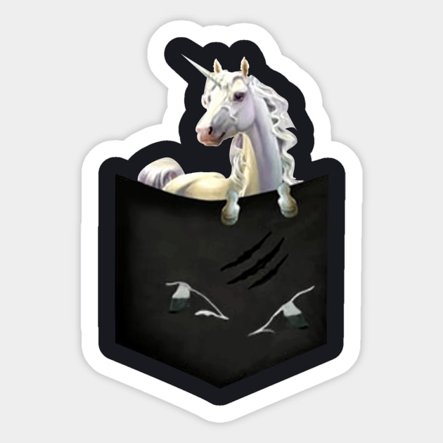 Unicorn Wild Animals Black White Dark Soul Clothing Unicorn Sticker by huepham613